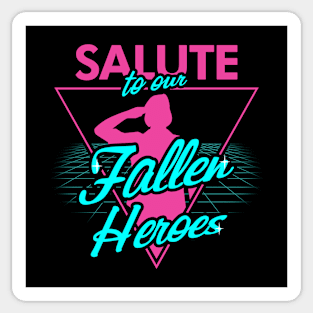 80's Retro Tribute For Hero Veterans Military Army Tribute Sticker